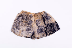 S - Bush Dyed Silk Shorts by Elsie Bara