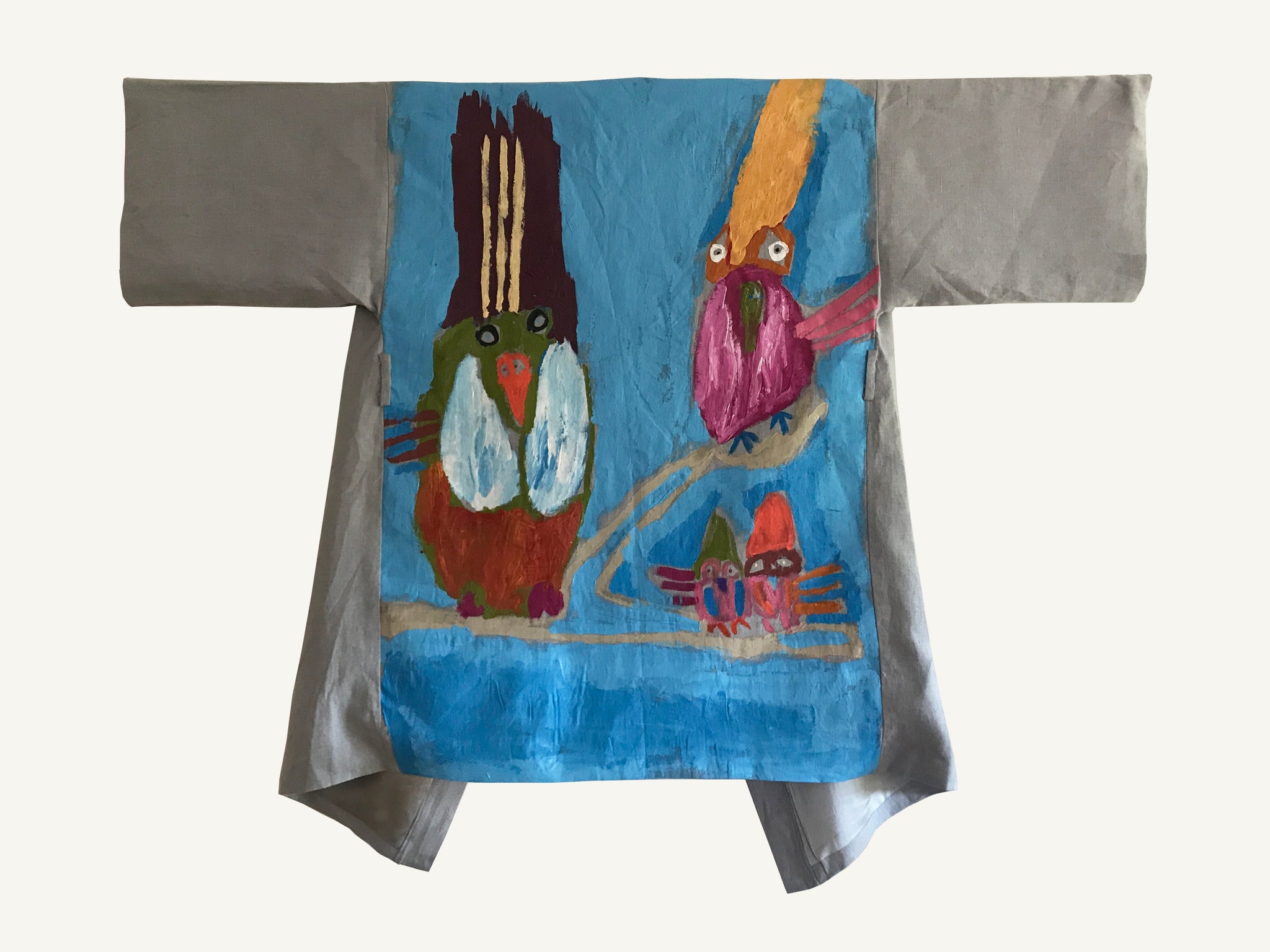 Budgerigar Dreaming Hand Painted Robe